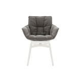 HUSK with Armrests Antille Rattier Brown/Grey