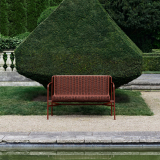 Banc PALISSADE CORD Dining Rouge fer