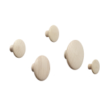 Set de 5 patères DOTS Chêne