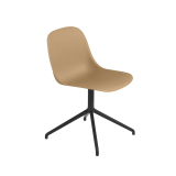 FIBER CHAIR pied central Ocre/noir