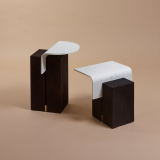 GHAN 92.8 M Stained oak/ white plastic
