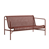 Banc PALISSADE CORD Lounge Rouge Fer