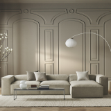 COSIMA Chaise Longue Right 340x120 Paza Light grey
