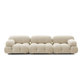CAMALEONDA linear 3 seats Enia Ivory White Chenille