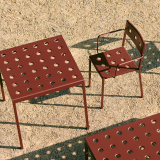 BALCONY table 75x76 Iron red