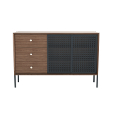 Buffet GABIN haut Noyer/ Gris ardoise