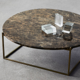 CIRCLE Marbre marron/ laiton
