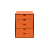 Boite USM INOS 5 tiroirs Orange pur