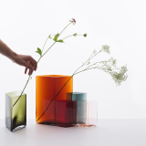 RUUTU vase W 20.5 x H 18 Moss green