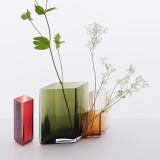 RUUTU vase W 20.5 x H 18 Moss green