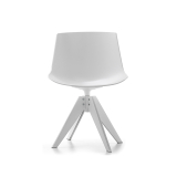 FLOW CHAIR pied VN acier Blanc