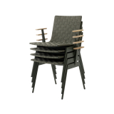 AV34 CITY chair with armrests Bronze green