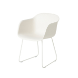 FIBER ARMCHAIR sled base White