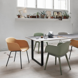 FIBER ARMCHAIR sled base Black