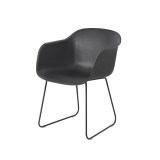 FIBER ARMCHAIR sled base Black