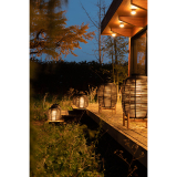 Lanterne TIKA base bois 47x69 Noir
