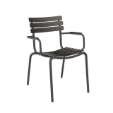 Chaise ALUA avec accoudoirs Noir