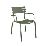 Chaise ALUA avec accoudoirs Vert olive