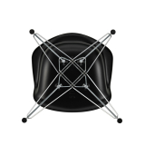 EAMES PLASTIC ARMCHAIR DAR pieds Tour Eiffel Noir RE