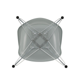 EAMES PLASTIC ARMCHAIR DAR pieds Tour Eiffel Gris clair RE