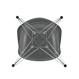 EAMES PLASTIC ARMCHAIR DAR pieds Tour Eiffel Gris granit RE
