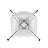 EAMES PLASTIC ARMCHAIR DAR feet Eiffel Tower Cotton white RE