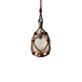 Suspension BOLLICOSA NAUTILUS Ø 30 Verre rose transparent / nœuds rouille