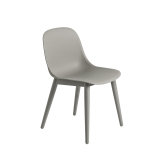 FIBER CHAIR 4 wooden legs Grey