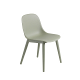 FIBER CHAIR 4 wooden legs Ash green