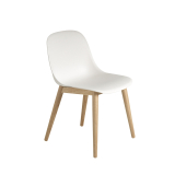 FIBER CHAIR 4 wooden legs White/ oak