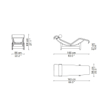 4 Chaise Longue Blanc