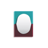 Miroir WANDER 40x55 Emeraude/ griotte