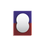 Miroir WANDER 40x55 Violet/ rouge brun