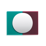WANDER mirror 67x90 Emerald/ Morello cherry
