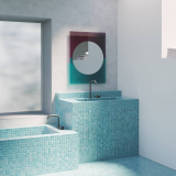 WANDER mirror 67x90 Emerald/ Morello cherry