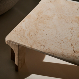 DORIC 80x80 Travertin blanc neutre