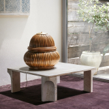 DORIC 80x80 Travertin blanc neutre