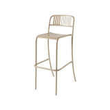 Tabouret haut PATIO LAMES Beige gris