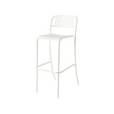 Tabouret haut PATIO LAMES Blanc pur