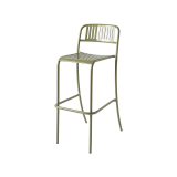 Tabouret haut PATIO LAMES Vert jonc