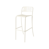 Tabouret haut PATIO LAMES  Blanc perlé