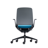 SE:MOTION assise et dossier rembourrés Bleu 67004/ structure noire