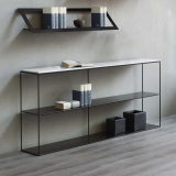 SLIM MARBLE SIDEBOARD Carrara white marble