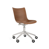 P/WOOD castors Dark wood/ chrome