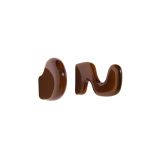 Set of 2 KLUMP brown coat hooks