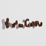 Set of 6 KLUMP brown coat hooks