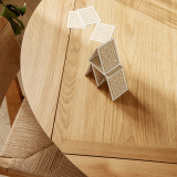 B-TABLE extensible swivel table top Walnut
