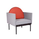 GRID avec coussin cuir Gris 133  Coussin piment
