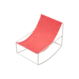 ROCKING CHAIR Fabric red/white