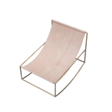 ROCKING CHAIR Leather/Brass